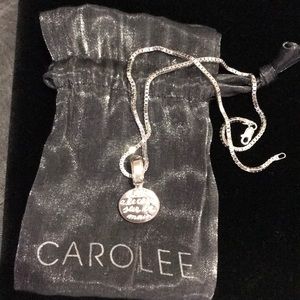 “She wears her heart on her sleeve” (French) Sterling Silver Necklace by Carolee
